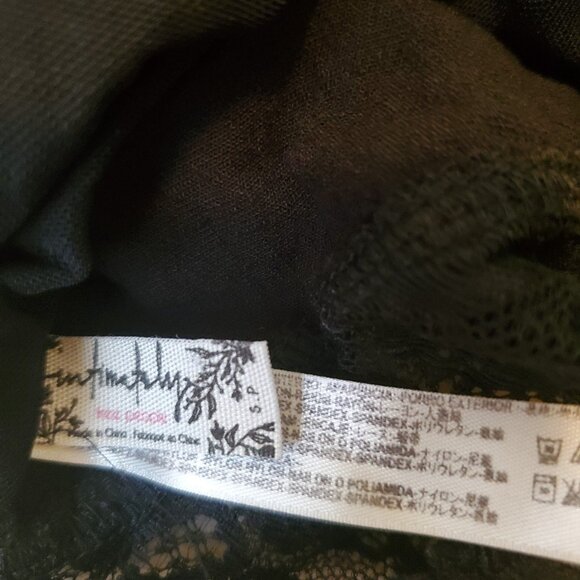 Free People Boho Lace Halter Crop Top Racerback Black Sz S - Picture 3 of 3